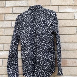 Express printed button down shirt